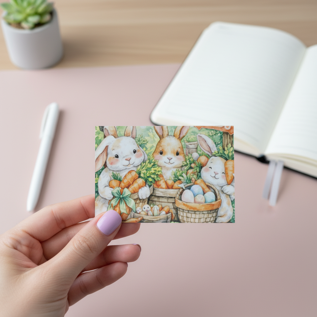 Easter Magnet Set of 5 | Bunny & Carrot Fridge Magnets | Cottagecore Spring Decor | Cute Easter Kitchen Magnets | Farmhouse Spring Gift