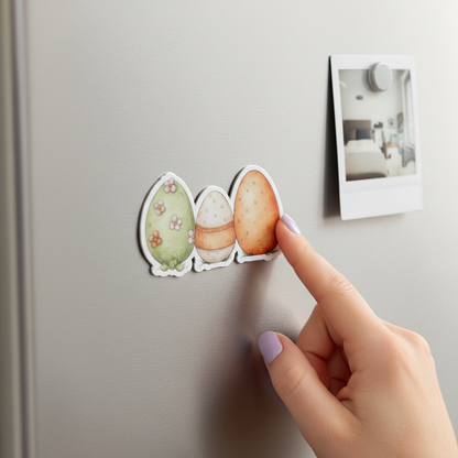 Cozy Carrot Easter Egg Magnet | Pastel Spring Egg Fridge Magnet | Cottagecore Easter Decor | Farmhouse Kitchen Magnet | Whimsical Easter Art