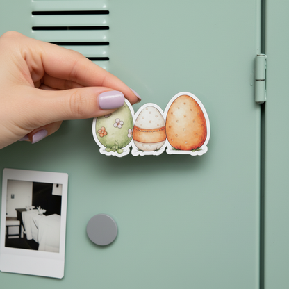 Cozy Carrot Easter Egg Magnet | Pastel Spring Egg Fridge Magnet | Cottagecore Easter Decor | Farmhouse Kitchen Magnet | Whimsical Easter Art