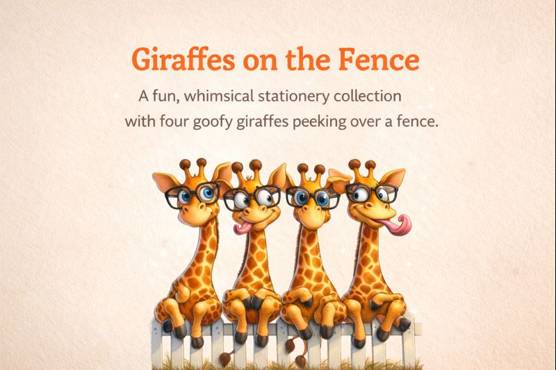 Giraffes on the Fence – Stationery Bundle