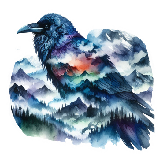 Soaring Pines Crow Sticker