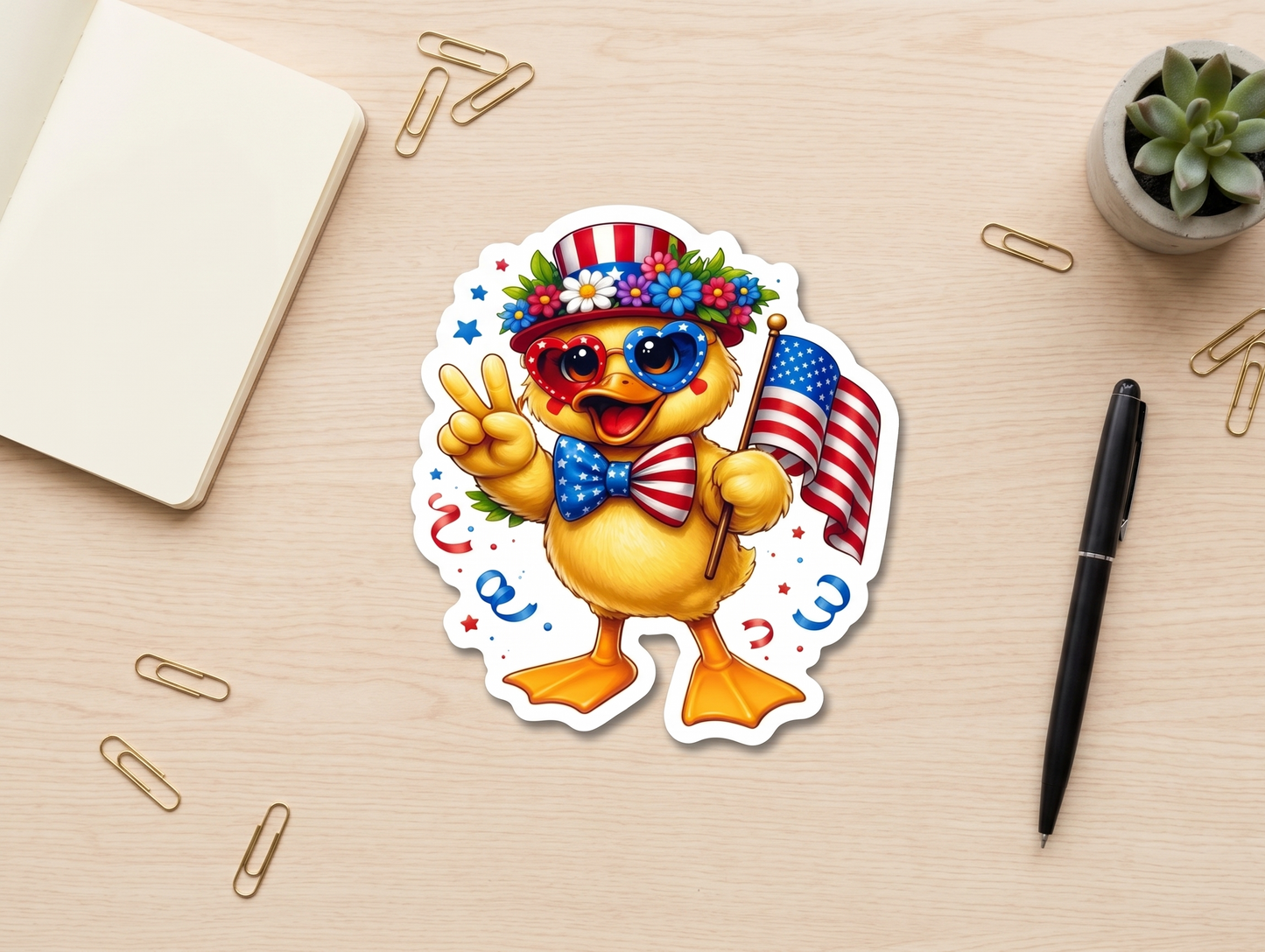 Peace, Love & Liberty Duck Stationery Bundle