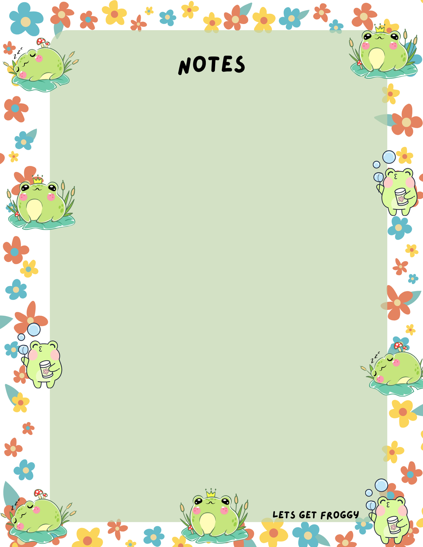 Let’s Get Froggy Notepad