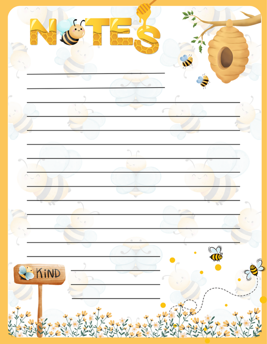 Bumble Dee Bee Notepad | Cute Bee Notepad | Daily Notes & Lists