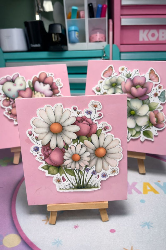 Floral & Valentine Wall Plaques | DIY Home Decor Wall Art | Hang or Stand Display
