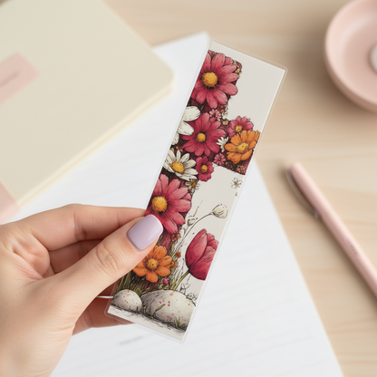 Grace Blooms Here Bookmark | Christian Bookmark | Floral Cross Bookmark | Faith Easter Gift | Bible Bookmark | Spring Bookmark