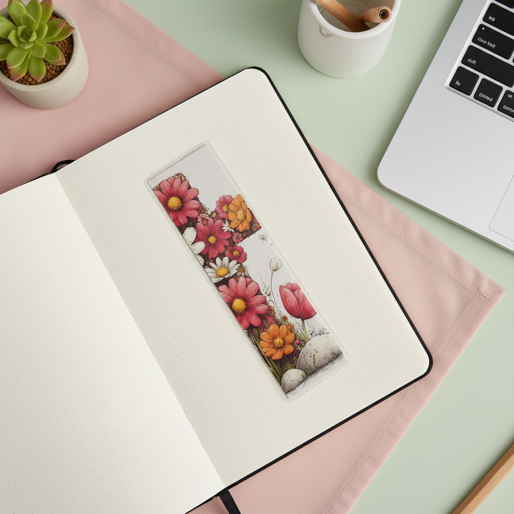 Grace Blooms Here Bookmark | Christian Bookmark | Floral Cross Bookmark | Faith Easter Gift | Bible Bookmark | Spring Bookmark