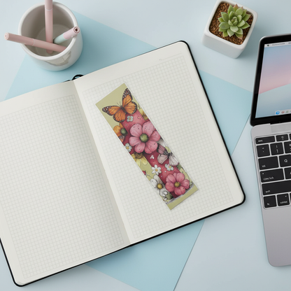 Grace Blooms Here Butterfly Cross Bookmark | Christian Bookmark | Floral Cross Bookmark | Faith Bookmark | Bible Bookmark | Spring Gift