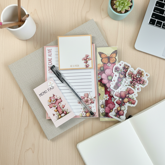 Grace Blooms Here Grab It Bundle | Christian Easter Gift Set | Faith Stationery Bundle