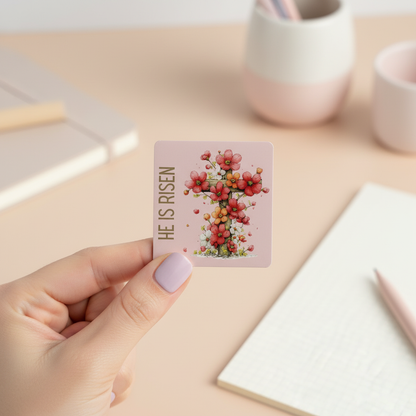 Grace Blooms Here Magnet Set | Christian Magnet Bundle (Set of 4) | Floral Cross Faith Magnets | Easter Decor | Inspirational Religious Gift Set