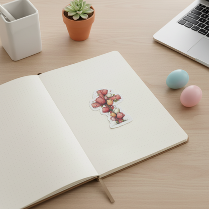 Grace Blooms Here Sticker | Christian Floral Cross Sticker | Holographic Faith Sticker | Waterproof Vinyl | Easter Gift