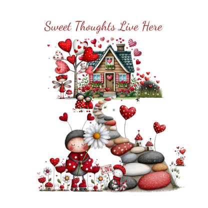 Sweet Thoughts: Ladybug Hearts | Stickers