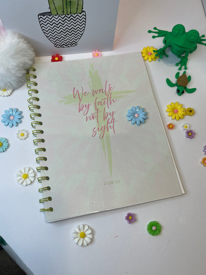 Walk By Faith – Faith-Inspired Spiral Journal