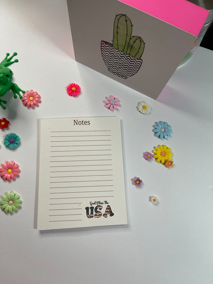 God Bless the USA Notepad