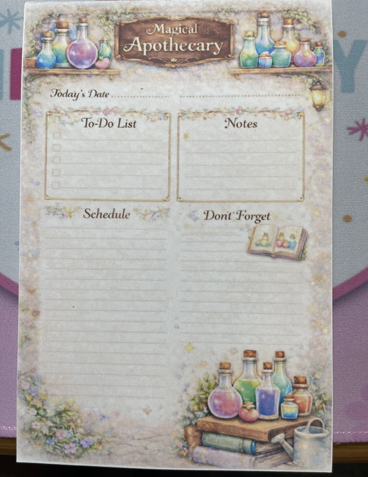 Magical Apothecary Daily Planner | Whimsical Daily Planning Pad