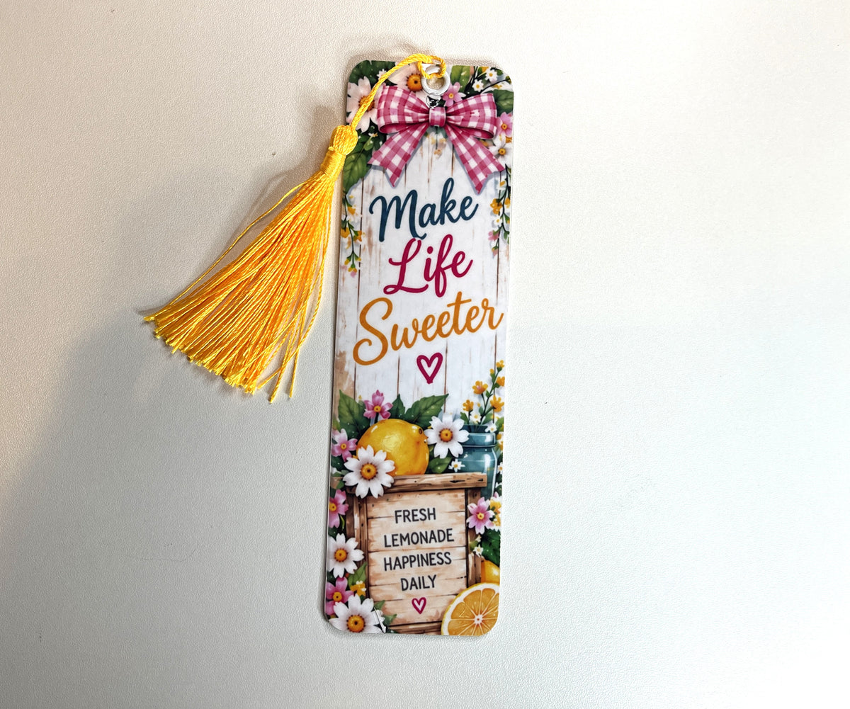 Lemonade Collection Bookmarks | Double-Sided 2" × 6" | 5 Designs