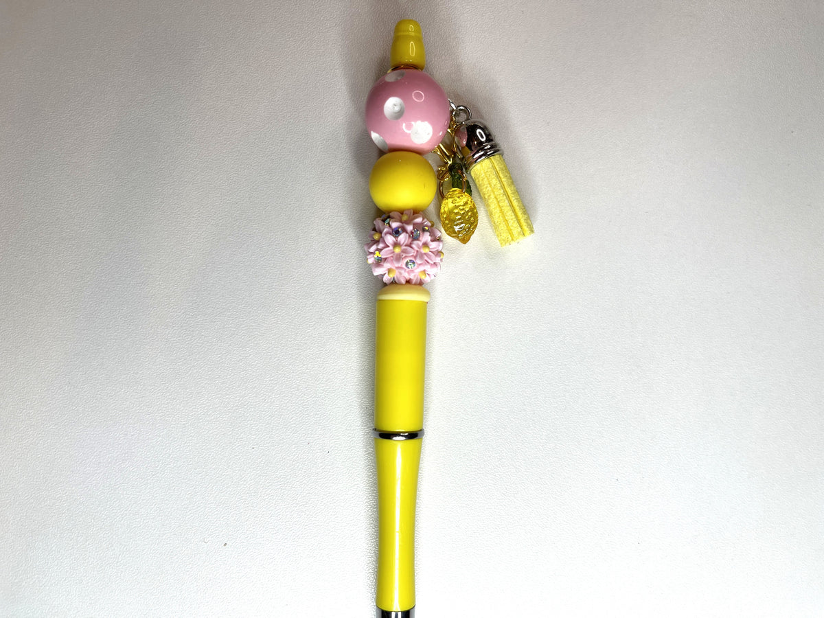 Lemonade Collection Beaded Pens | Lemon & Floral Charms