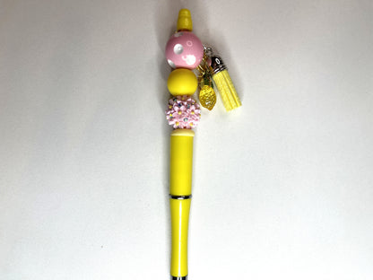 Lemonade Collection Beaded Pens | Lemon & Floral Charms