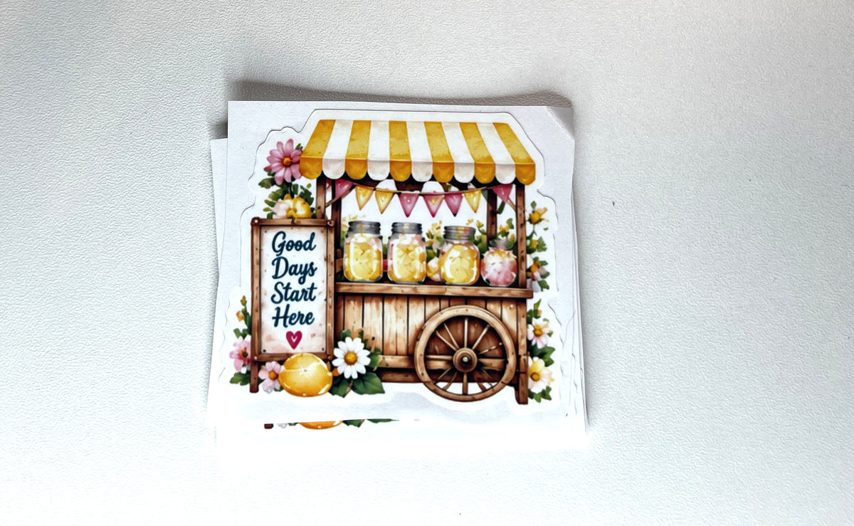 Sweet Summertime Lemonade Die-Cut Vinyl Stickers | 14 Designs