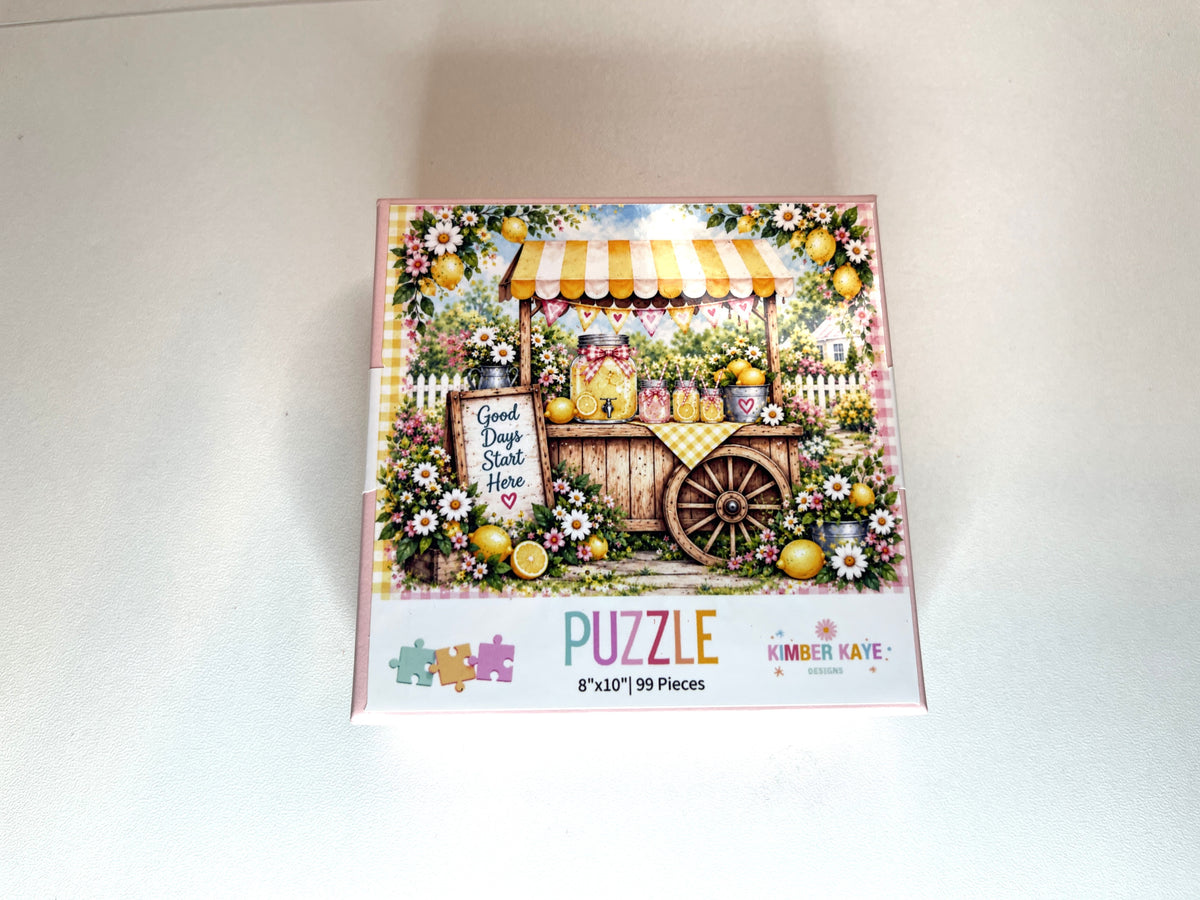 Lemonade Stand Puzzle | 8" × 10" | 99 Pieces