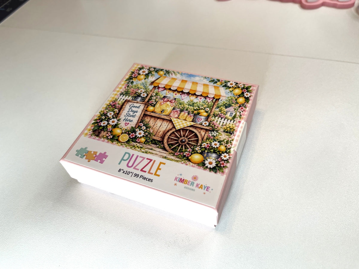 Lemonade Stand Puzzle | 8" × 10" | 99 Pieces