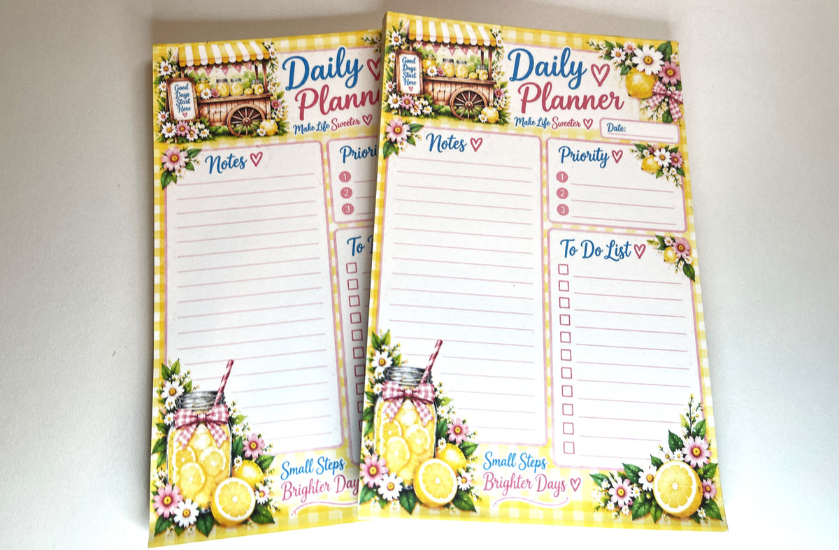 Lemonade 5" x 8" Daily Planner | Stationery Folio Refill