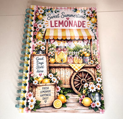 Sweet Summertime Lemonade Spiral Journal | 6" x 9"