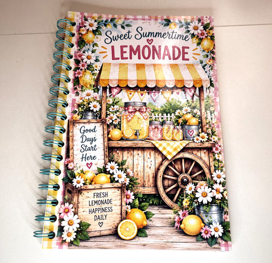 Sweet Summertime Lemonade Spiral Journal | 6" x 9"