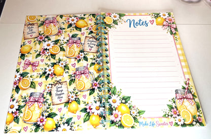 Sweet Summertime Lemonade Spiral Journal | 6" x 9"