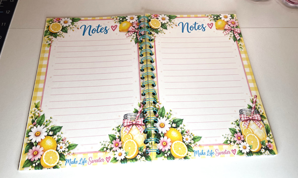 Sweet Summertime Lemonade Spiral Journal | 6" x 9"