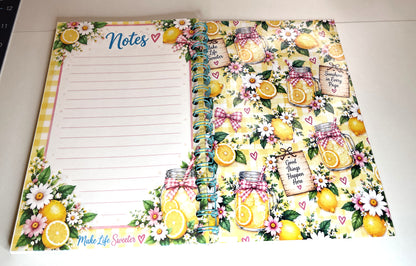 Sweet Summertime Lemonade Spiral Journal | 6" x 9"