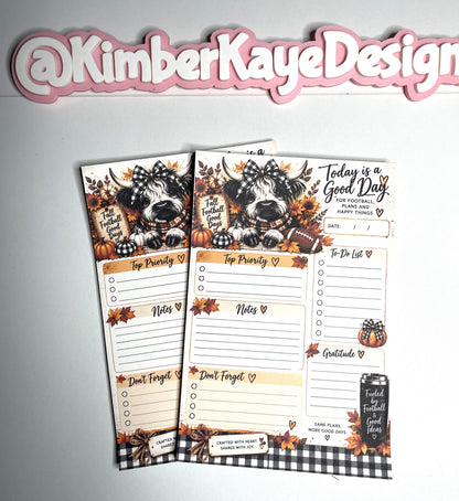 All About Fall Highland Cow Daily Planner | 5" × 8"