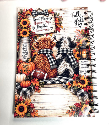 All About Fall Highland Cow Journal | 6" × 9" | Lined & Unlined Pages