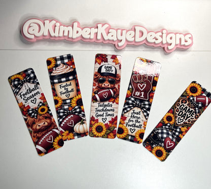 All About Fall Bookmarks | 2" × 6" Fall & Game Day Designs