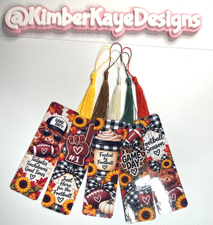 All About Fall Bookmarks | 2" × 6" Fall & Game Day Designs
