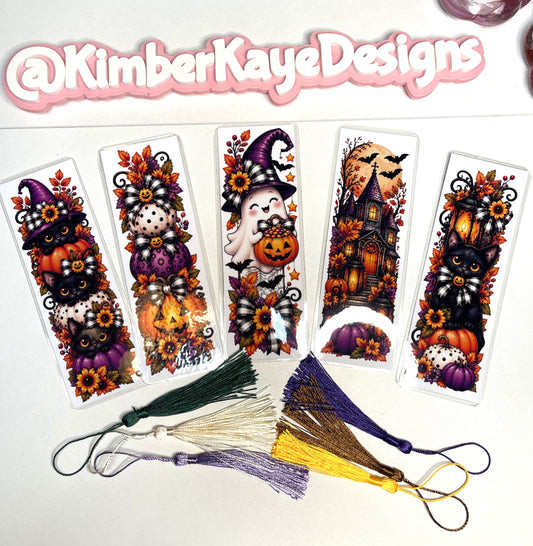The Happy Haunts Classic Bookmarks | Halloween Bookmarks | 5 Designs