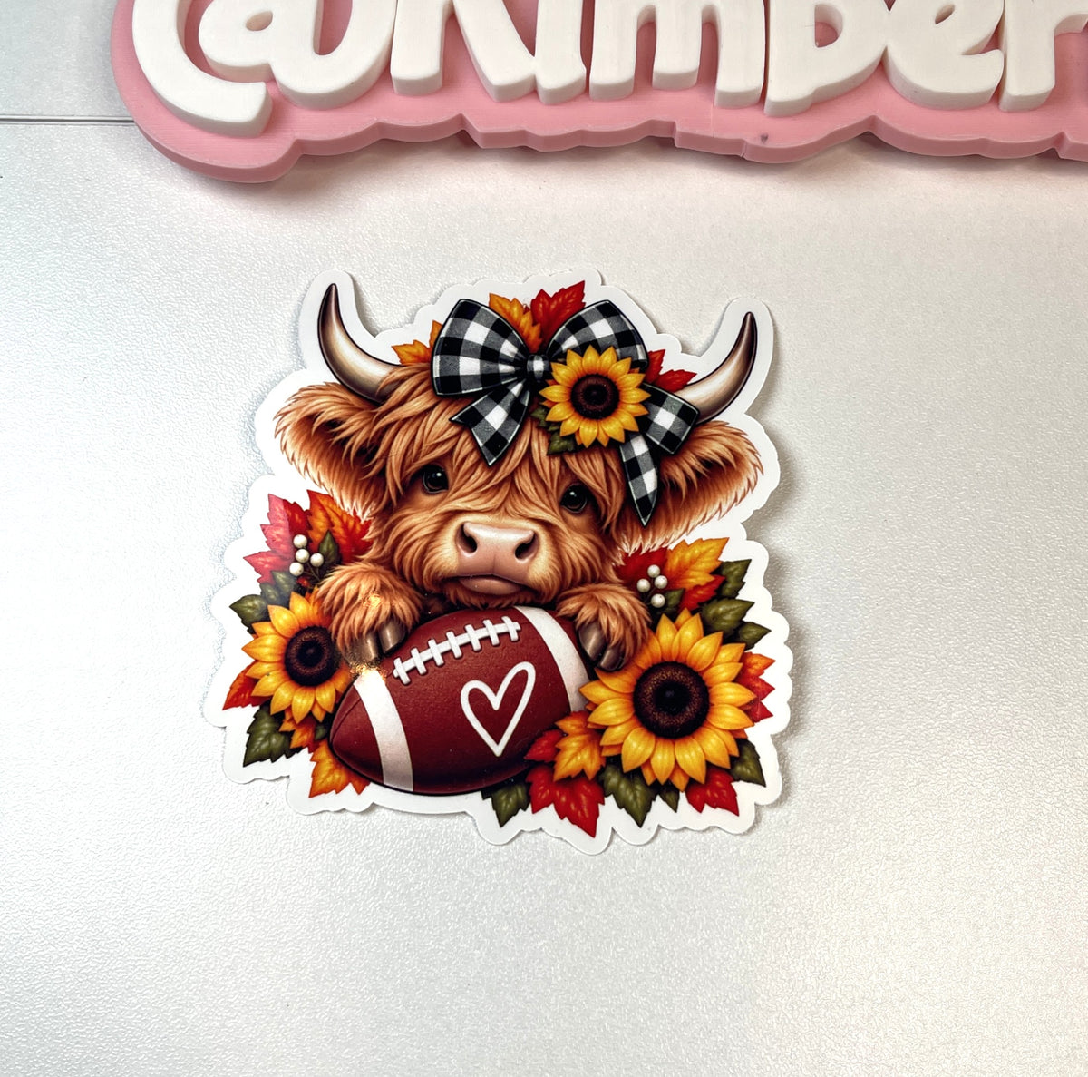 Fall & Football Vinyl Stickers | Highland Cows | All About Fall