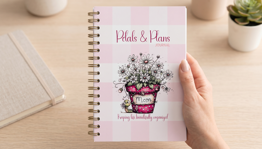 Spiral Journal 6x9 Floral Notebook | Cute Cottagecore Journal for Mom | Lined Writing Journal Gift