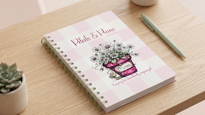 Spiral Journal 6x9 Floral Notebook | Cute Cottagecore Journal for Mom | Lined Writing Journal Gift