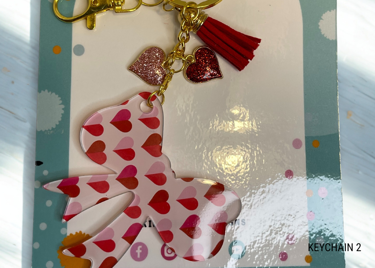 Valentine Bead & Charm Keychains