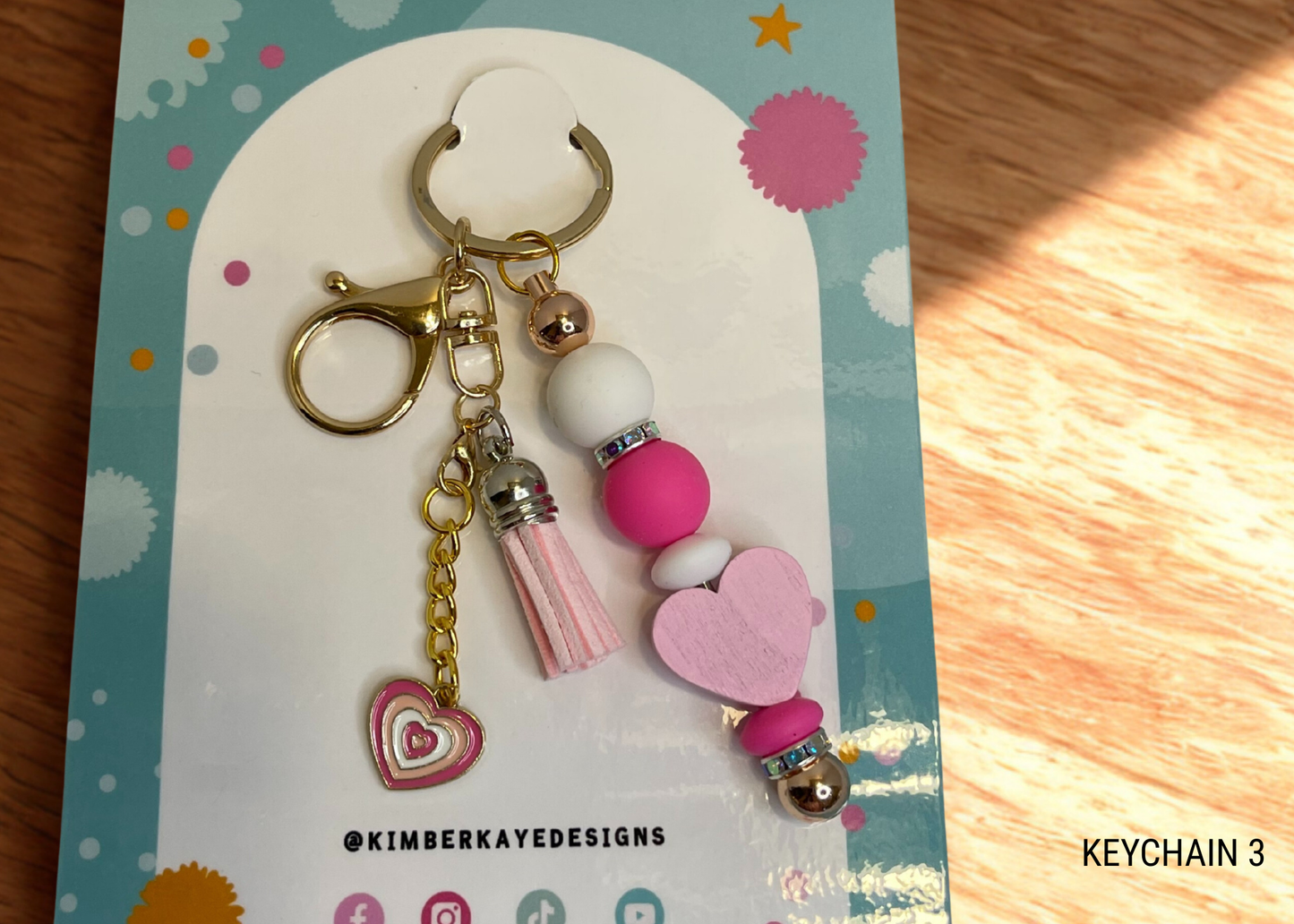 Valentine Bead & Charm Keychains