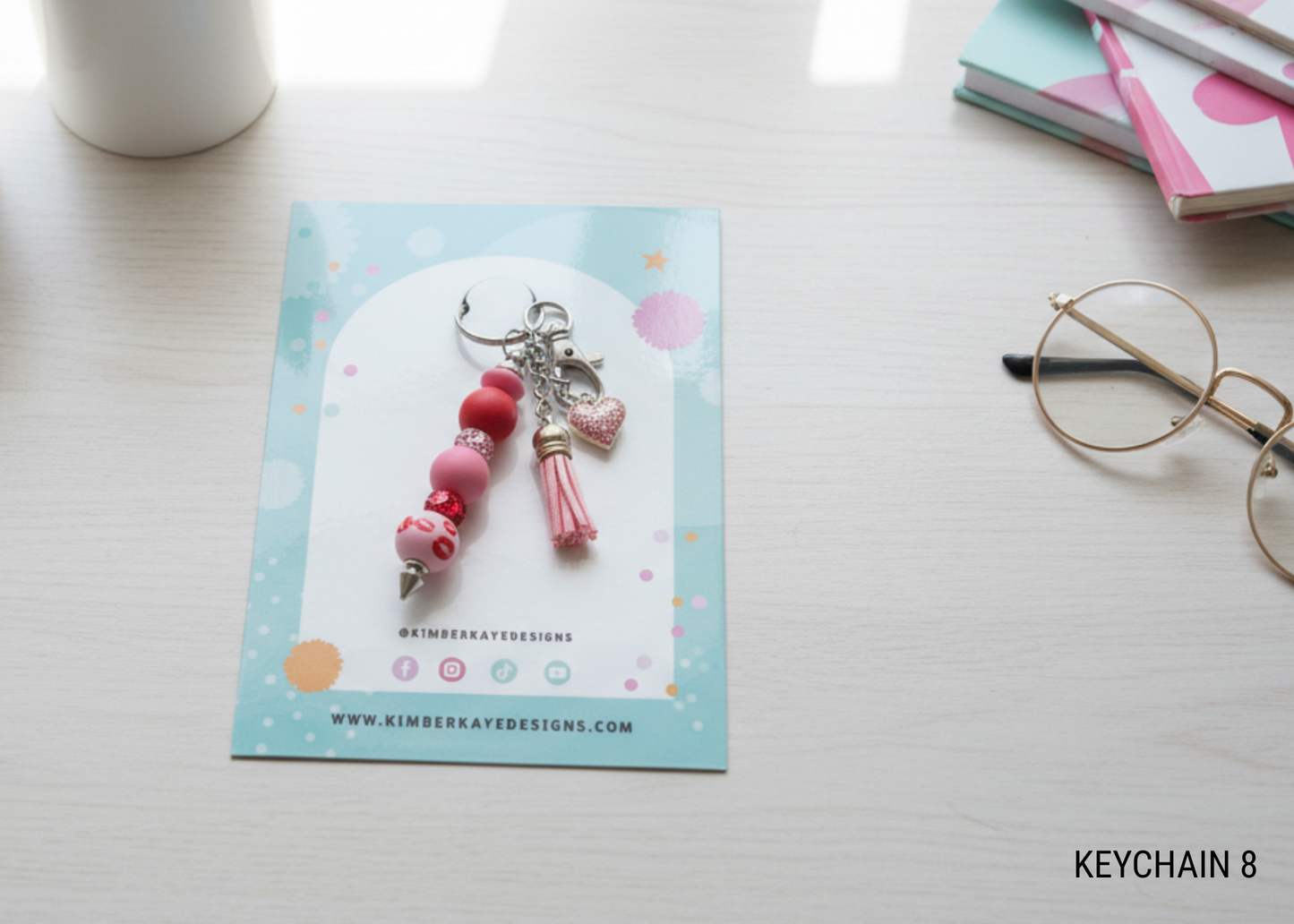 Valentine Bead & Charm Keychains