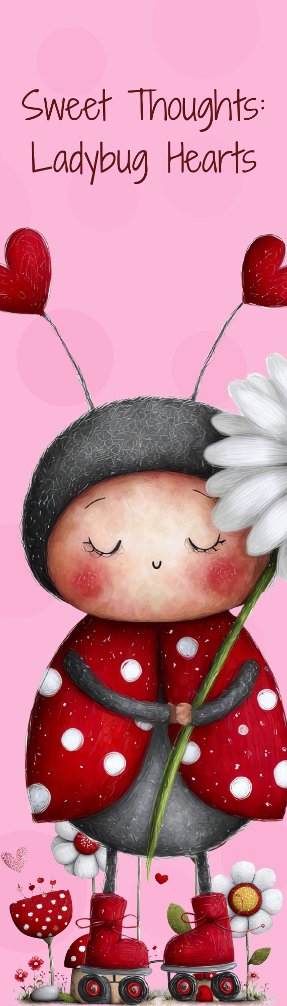 Sweet Thoughts: Ladybug Hearts | Bookmarks