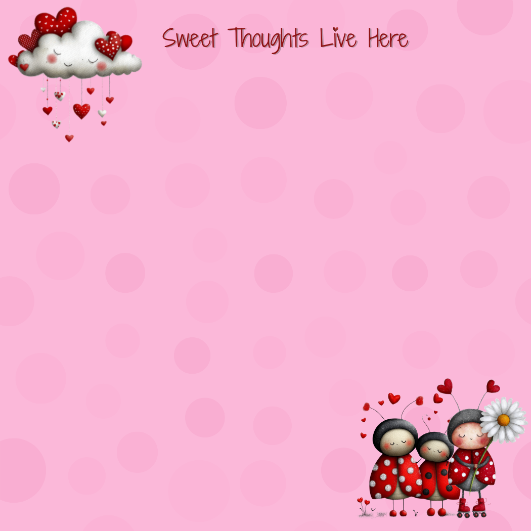 Sweet Thoughts: Ladybug Hearts | Sticky Notes