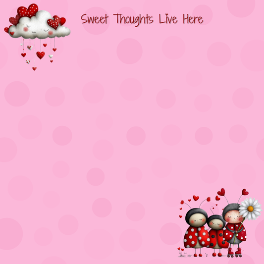 Sweet Thoughts: Ladybug Hearts | Sticky Notes