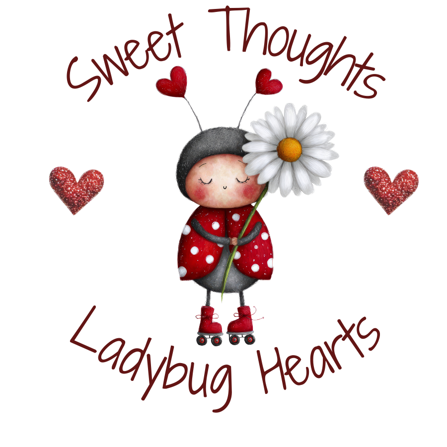 Sweet Thoughts: Ladybug Hearts | Stickers