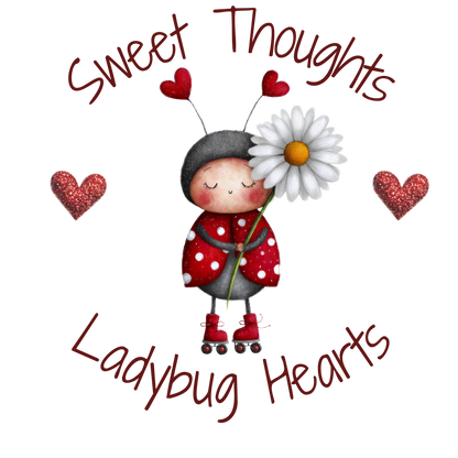 Sweet Thoughts: Ladybug Hearts | Stickers