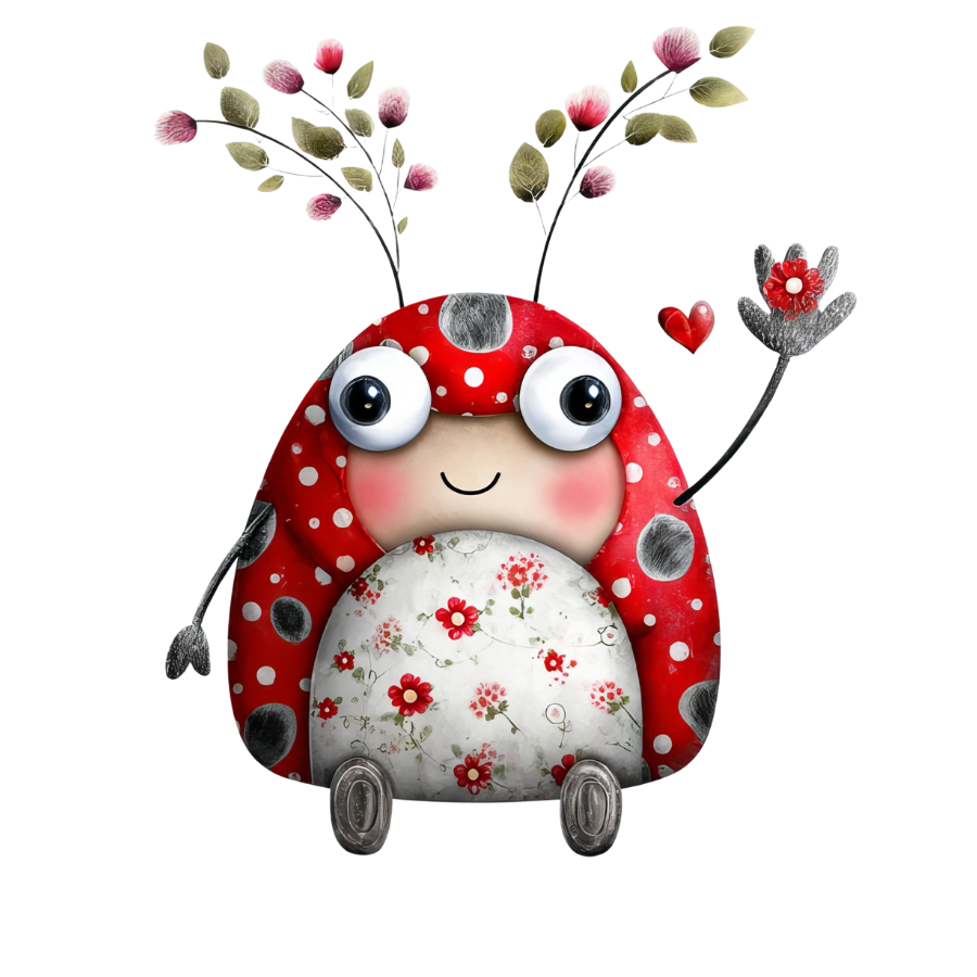 Sweet Thoughts: Ladybug Hearts | Stickers