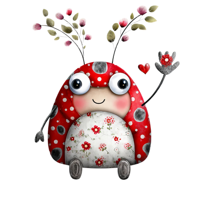 Sweet Thoughts: Ladybug Hearts | Stickers