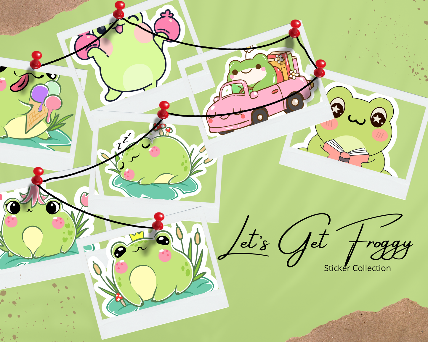 Let’s Get Froggy Individual Stickers